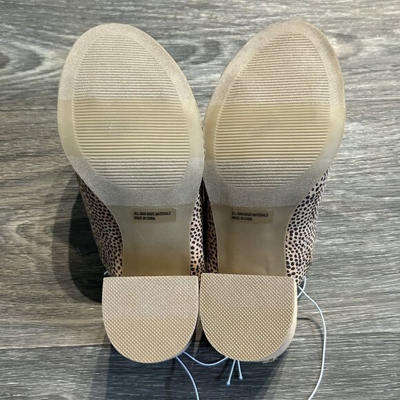 Dolce Vita Berret Mules Size 8.5 Leopard Print Open Toe Block Chunky Heels - Picture 7 of 11